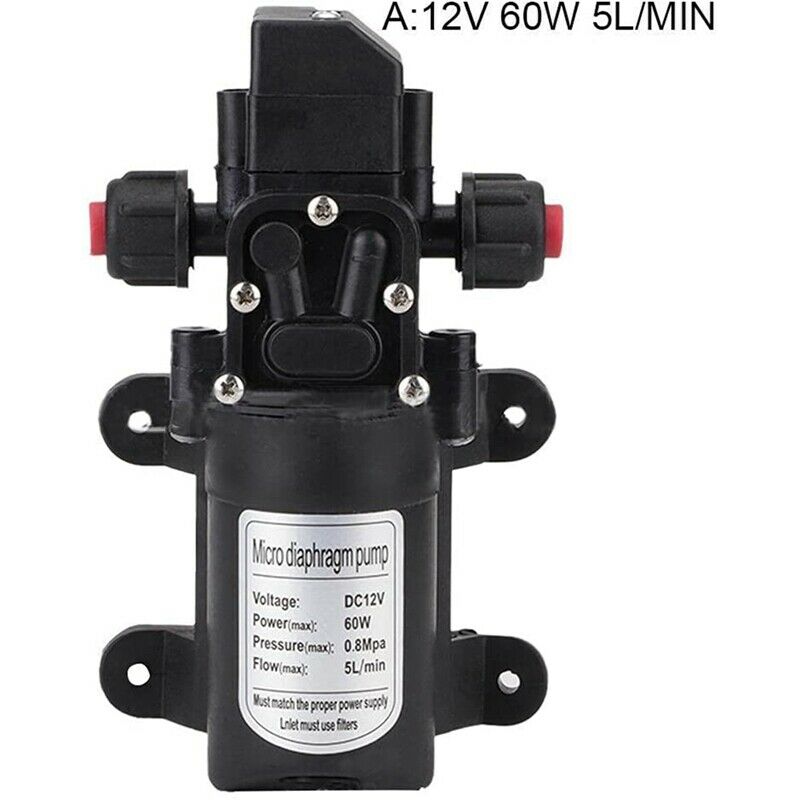 12V Electric Diaphragm Water Pump Mini DC Automatic Switch High Pressure Car WC3