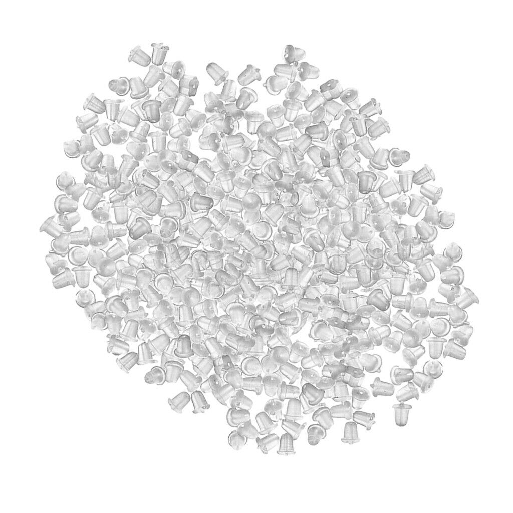 1000 pieces clear rubber earring safety backrests for craft