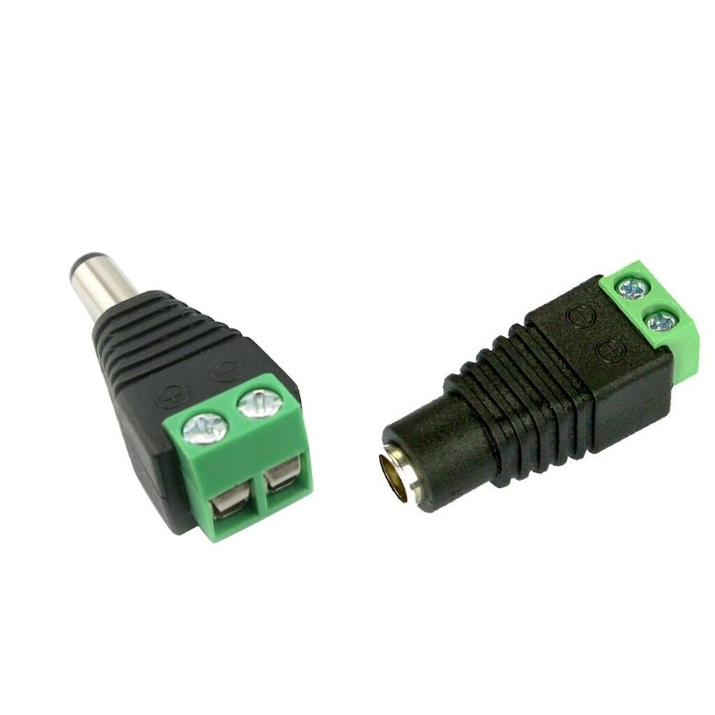 20pcs CCTV Camera DC Power Connector Female Male Connector 12V 120W 10A