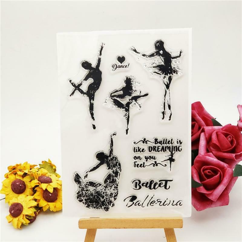 Ballet Ballerina Clear Stamps Transparent Seal Embossing Stamp for Card Making