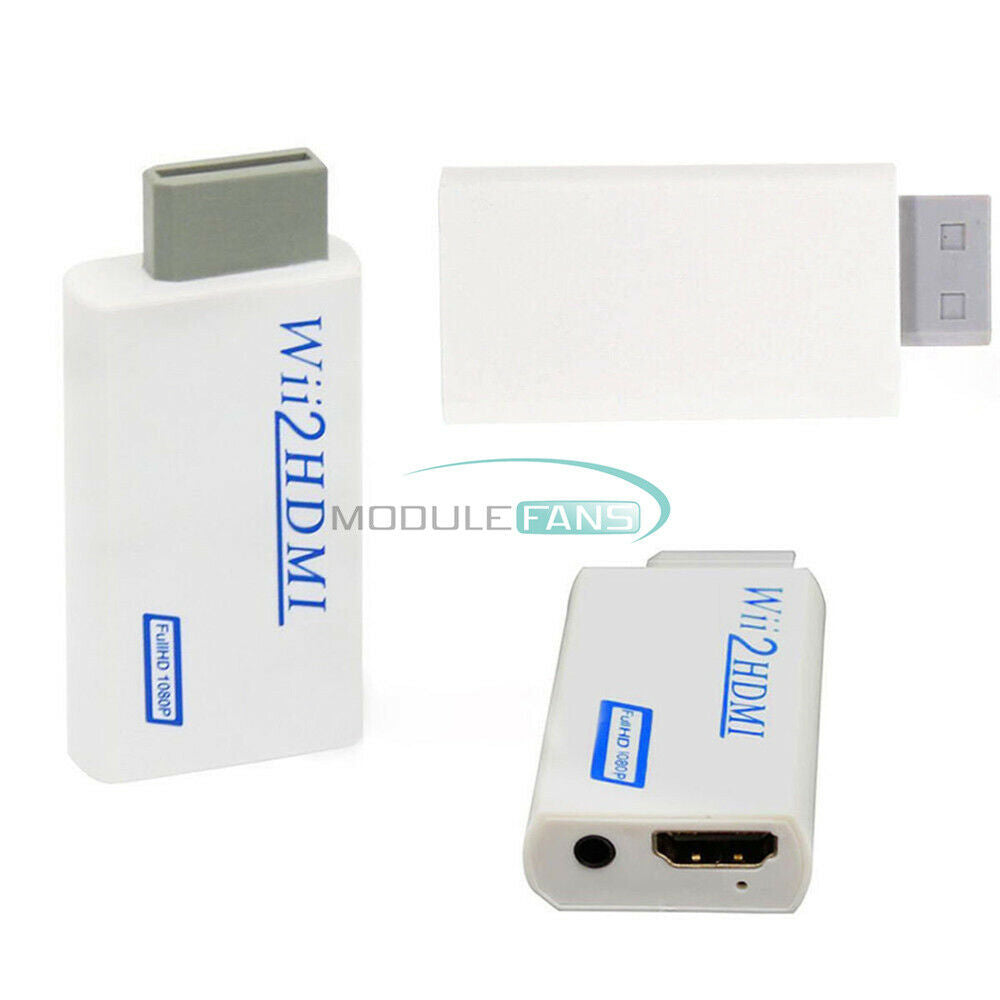 For Wii to HDMI Wii2HDMI Full HD Converter Adapter 3.5mm Audio Output Portable