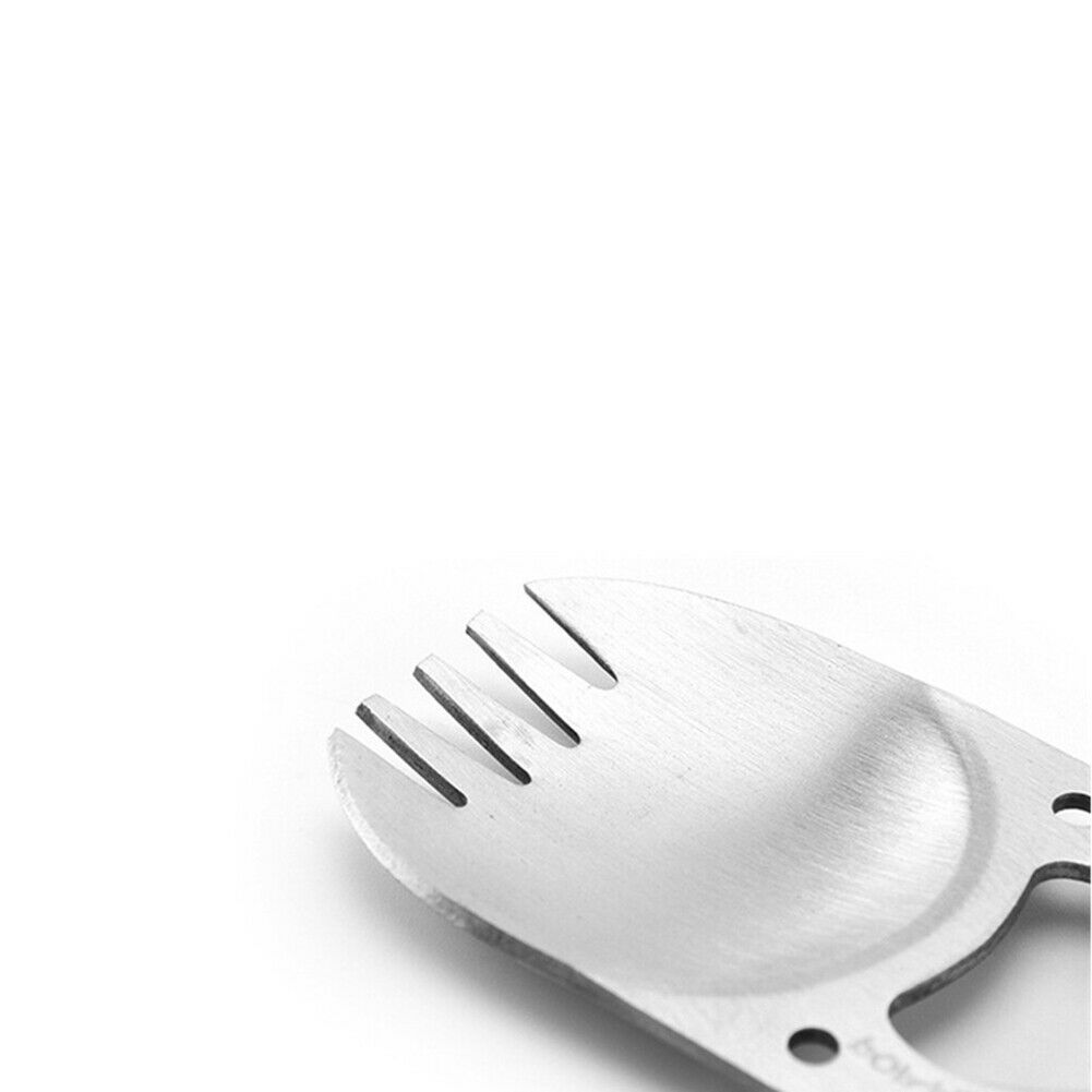 Outdoor EDC Portable Cutlery Fork Spoon Bottle Opener Camping Picnic Tool @