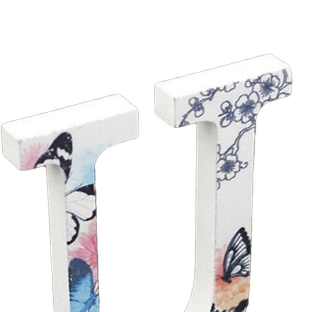 Wooden Alphabet Craft Letters Plaque Home Wedding Nursery Party Decoration U