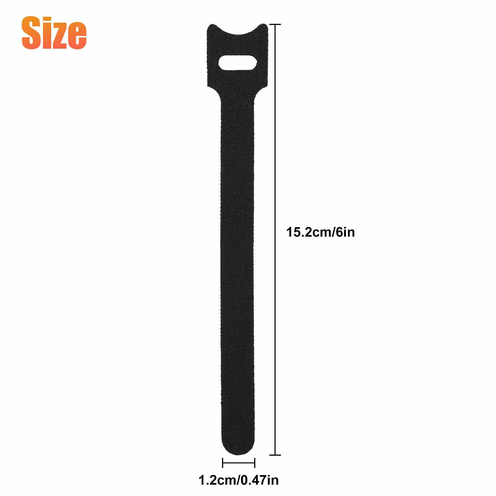 100 X Cable Straps Black Wire Cord Hook Loop Ties Reusable Fastening Organizer