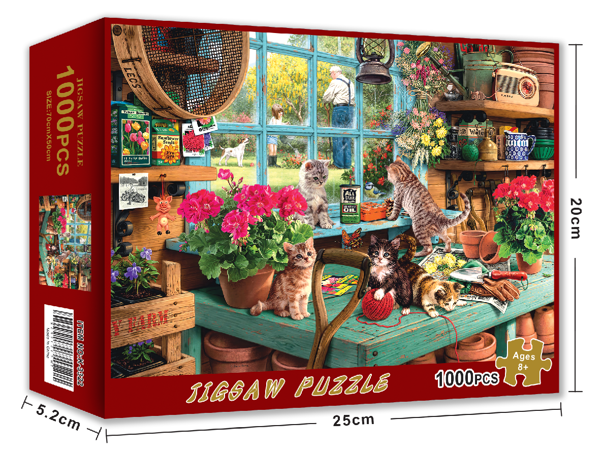 1000 Pieces Jigsaw Puzzles Lovely Cute Cats In the Balcony Animals Games Puzzle