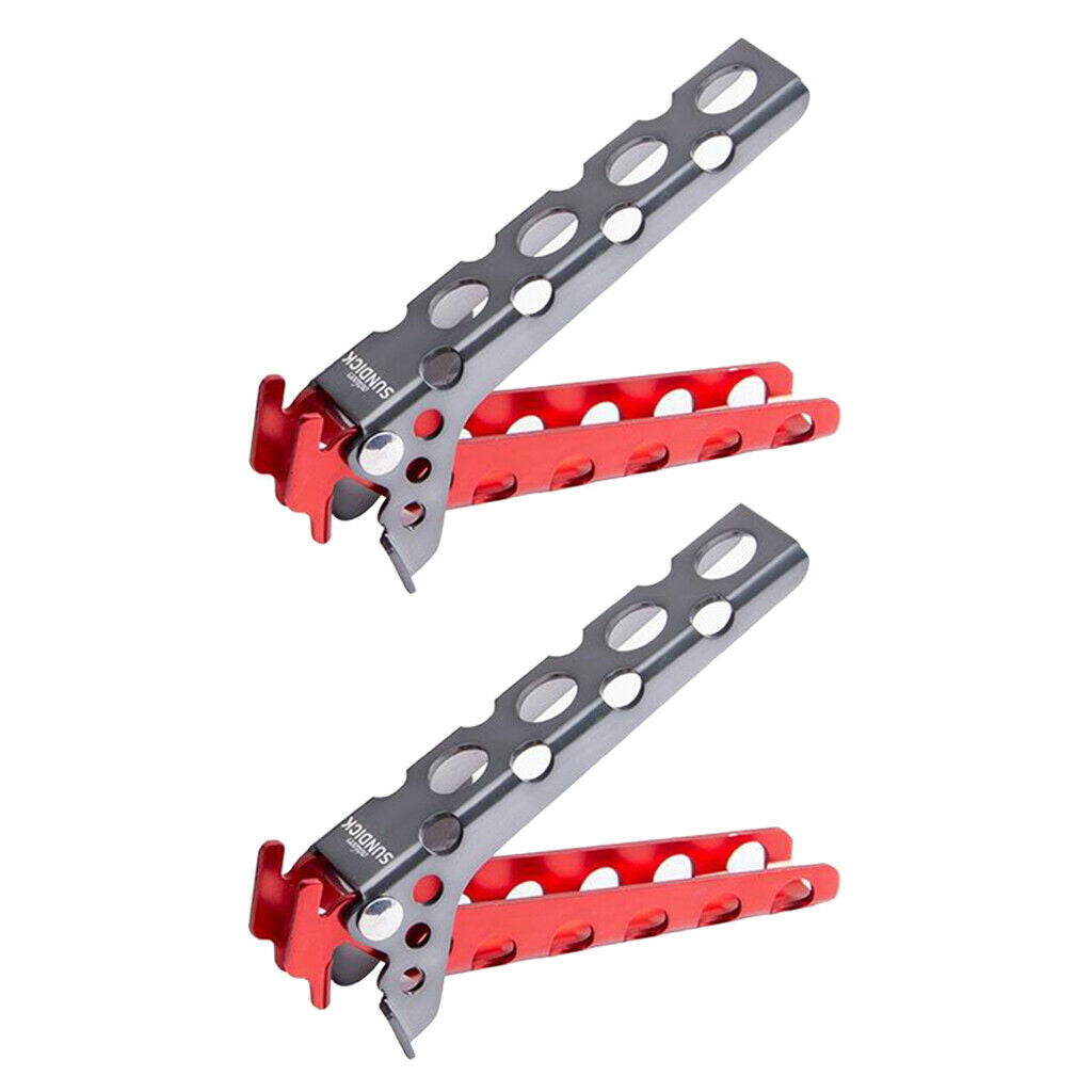 2x Outdoor Camping Hot Bowl Pan Pot Gripper Clip Hand Clamp Handle for Cookware
