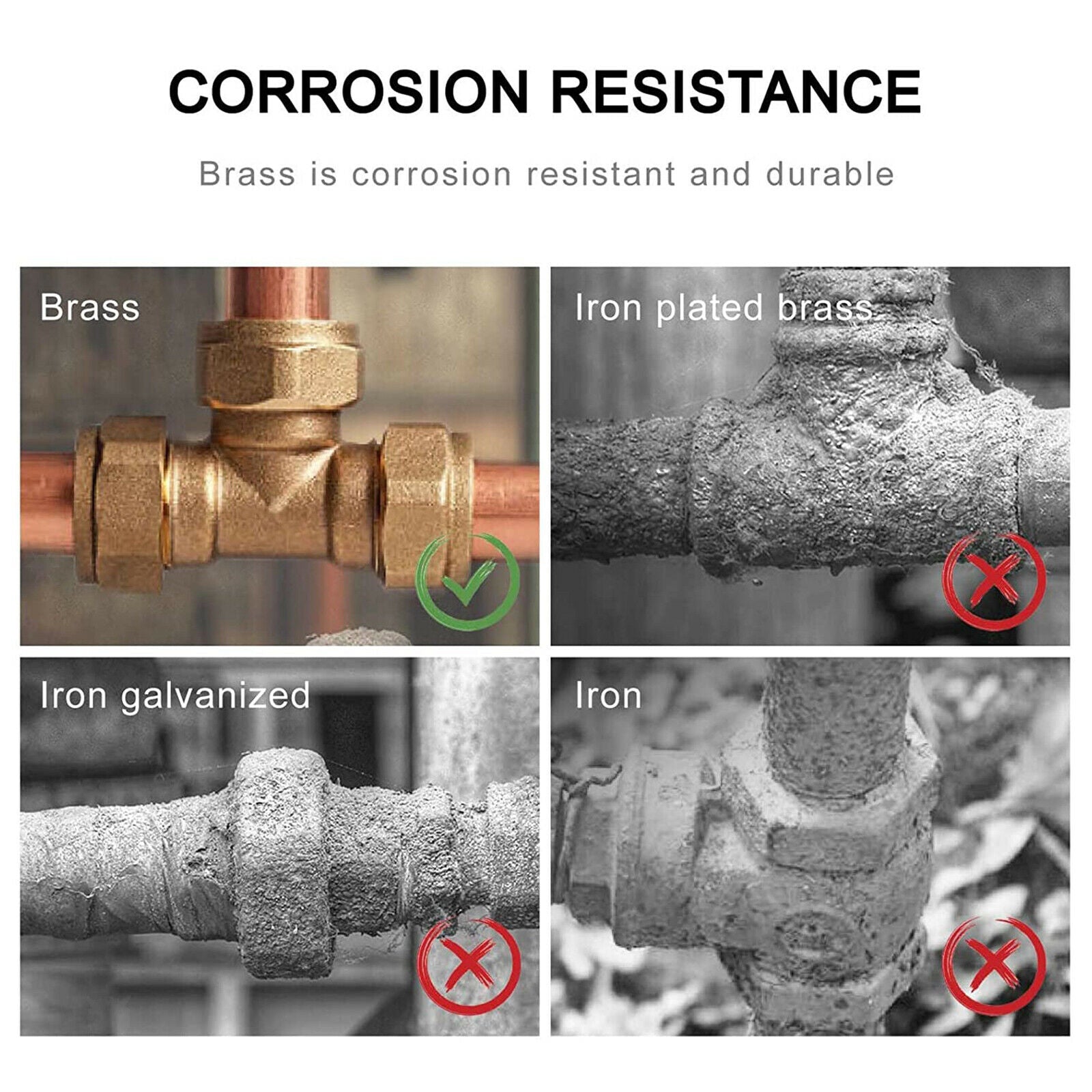 2x Gas Adapter 1/2 Inch Female x 1/4 Inch Male Thread for Gas Stove Picnic