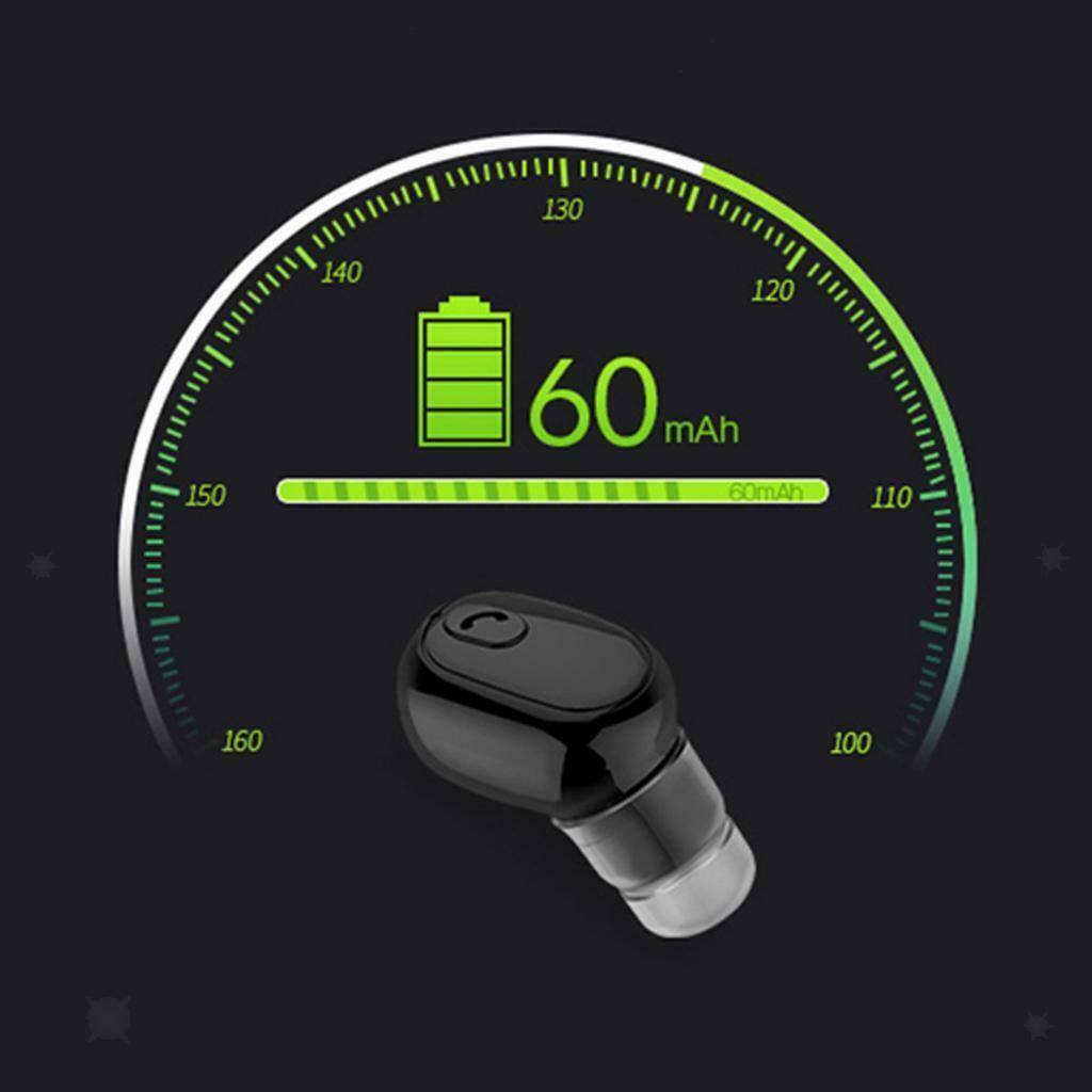Invisible Bluetooth 5.0 Wireless Headset for Workout Gym Running Black
