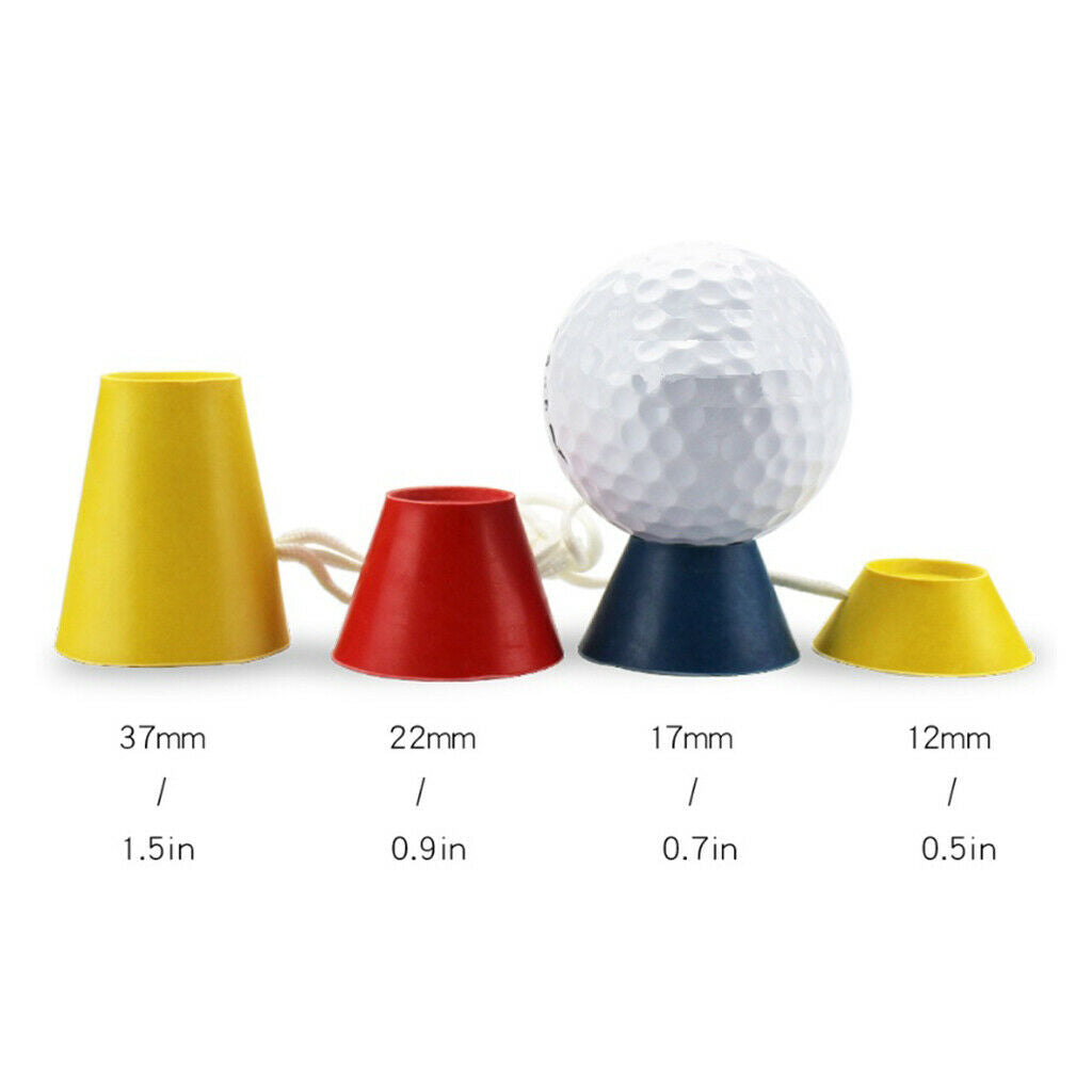 4Pcs Pyramid Winter Golf Tees String Driving Range Different Heights Golfter