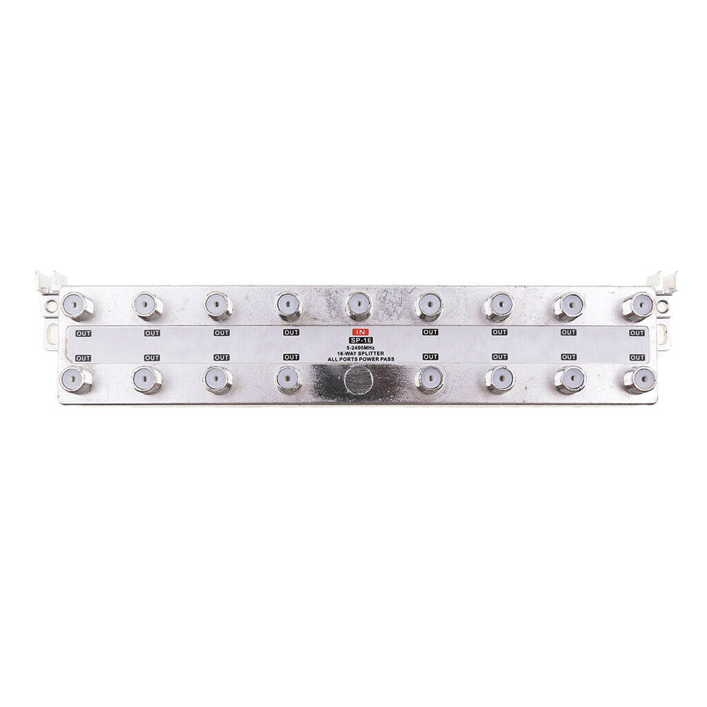 Durable 16-Way Splitter Coaxial Antenna RF Satellite Cable TV Signal