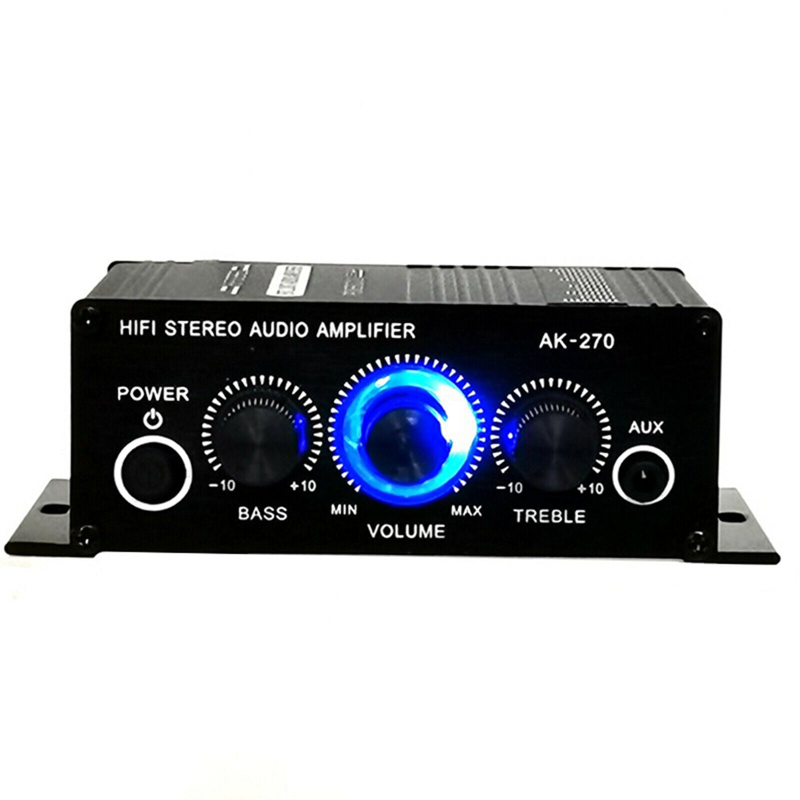 Audio Stereo Amplifier Bass Treble Input Speakers for Desktops Bedrooms Home