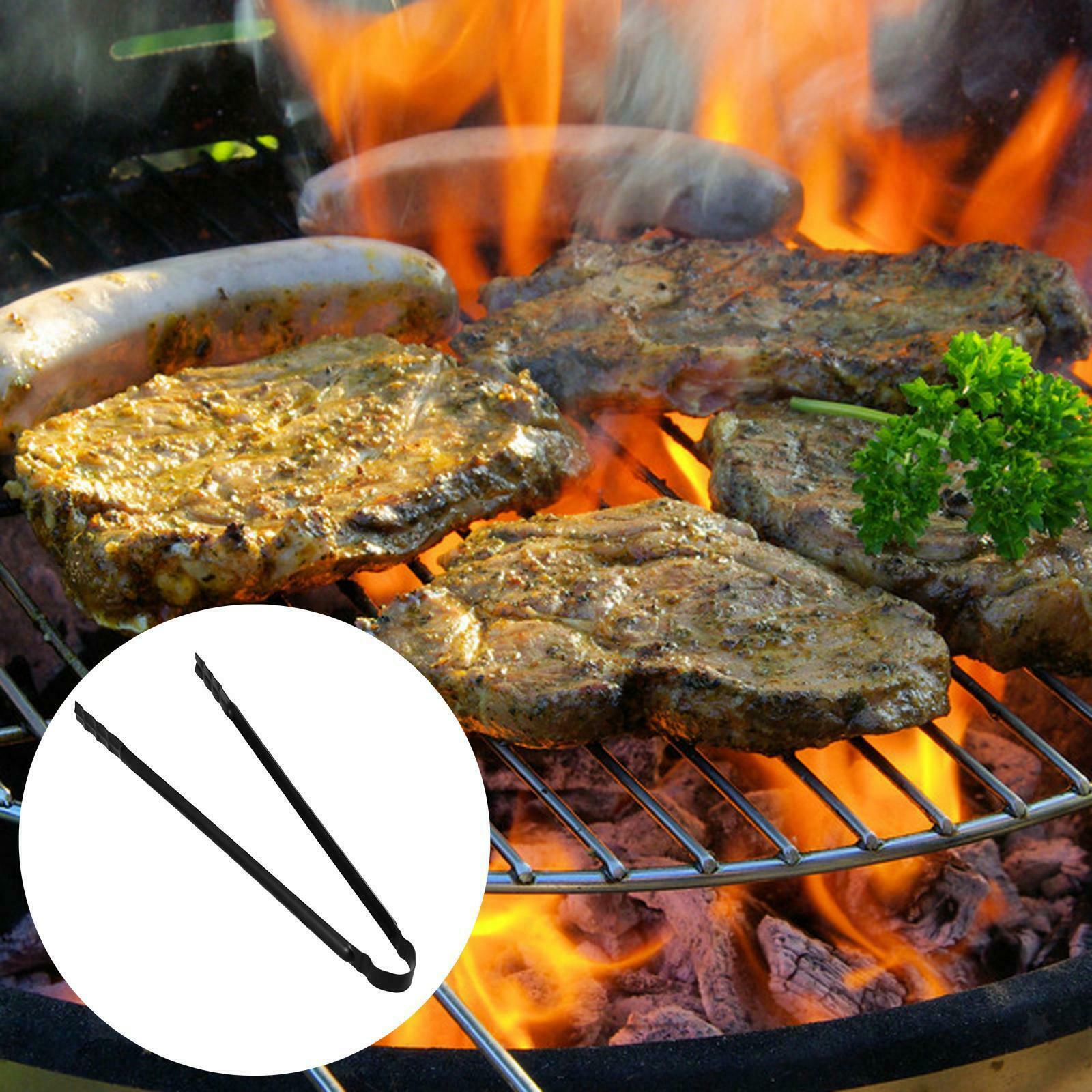 Tongs Portable Metal Food Tongs Paties Salad Serving BBQ Grilling Barbeque