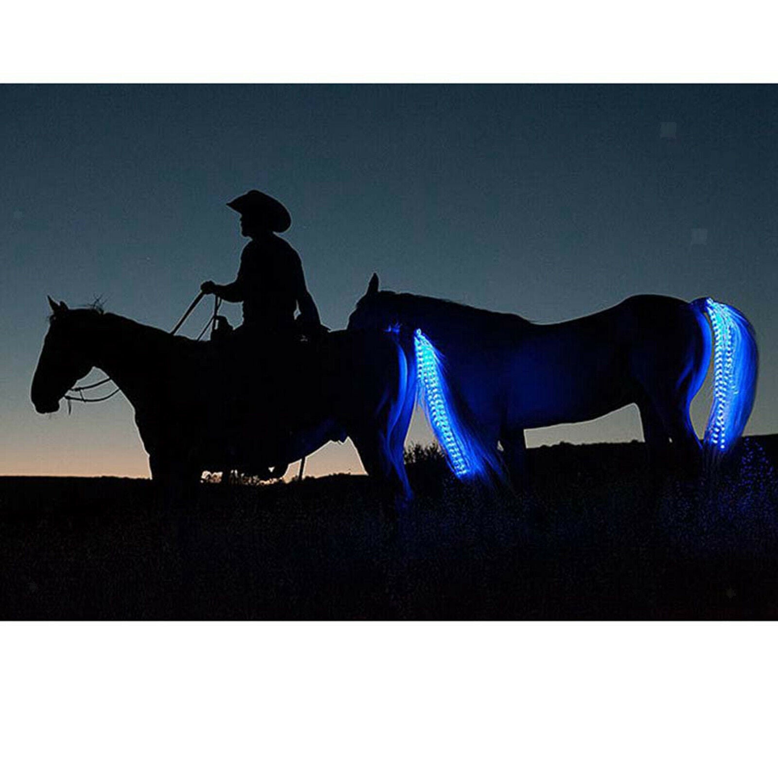 Deluxe Hi-Viz Horse LED Light Equestrian Tail Decorative Lights Lamp Safety Gear