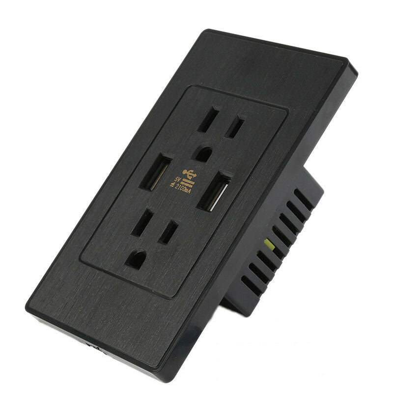 1PCS Wall Socket American Wire Gauge 2.1A With Double USB Charger US Socket Wall