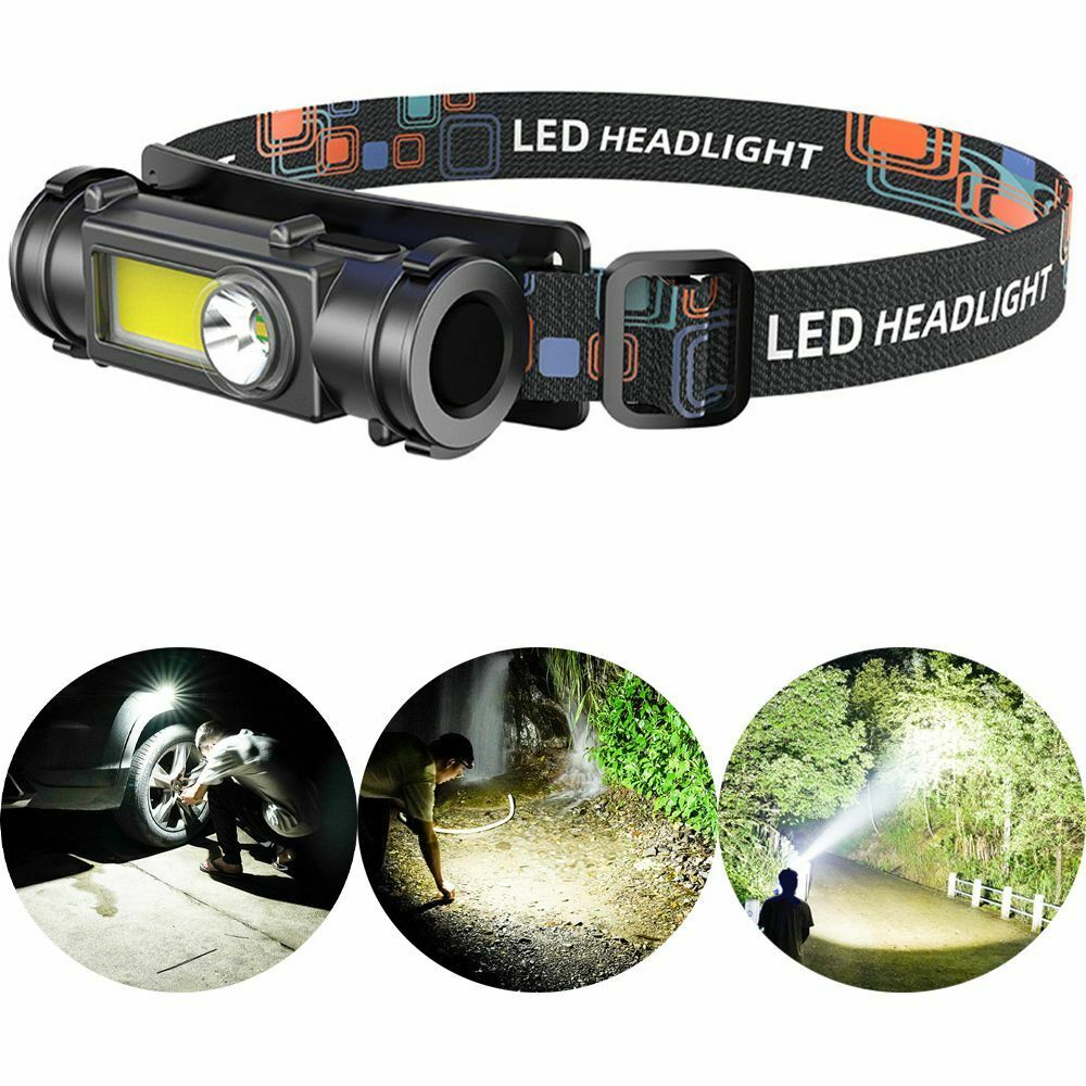 Rechargeable Head-mounted Flashlight Headlamp Cycling Headlight Head Torch