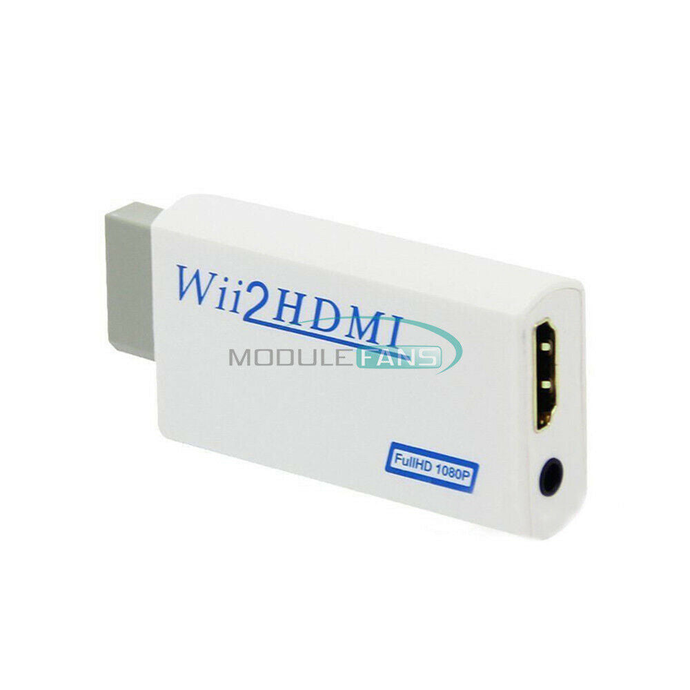 For Wii to HDMI Wii2HDMI Full HD Converter Adapter 3.5mm Audio Output Portable
