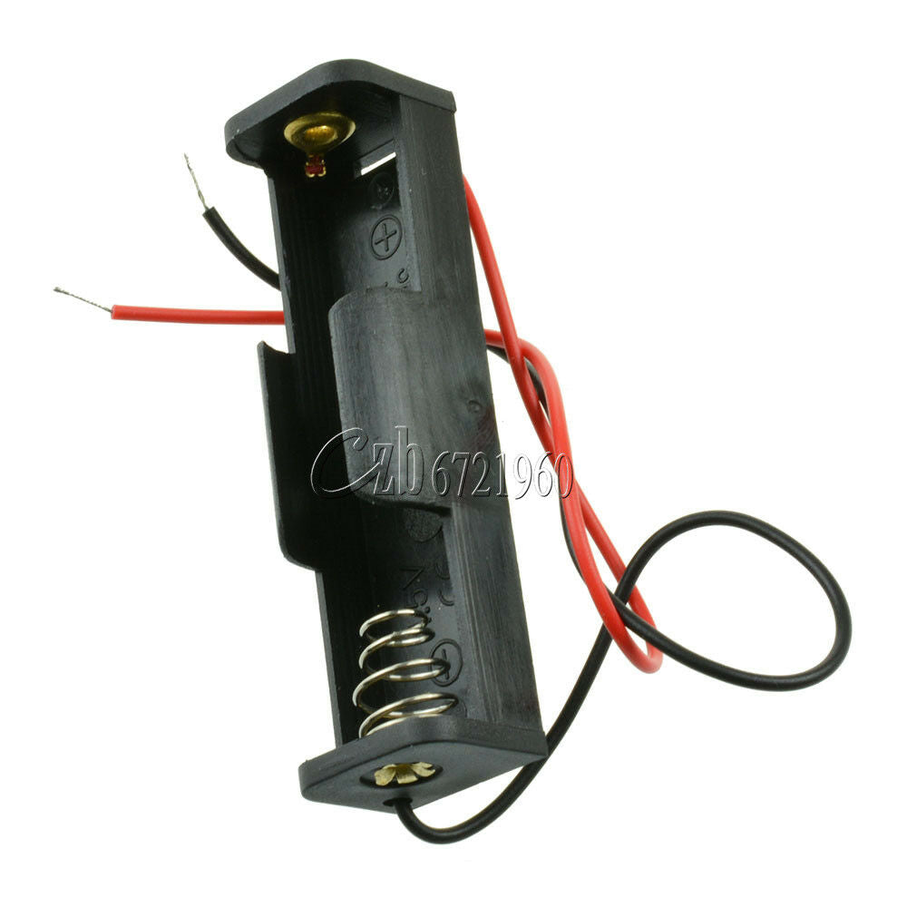 5PCS Plastic Battery Case Storage Box Holder with Wire Leads for AA 1.5V 1XAA 2A
