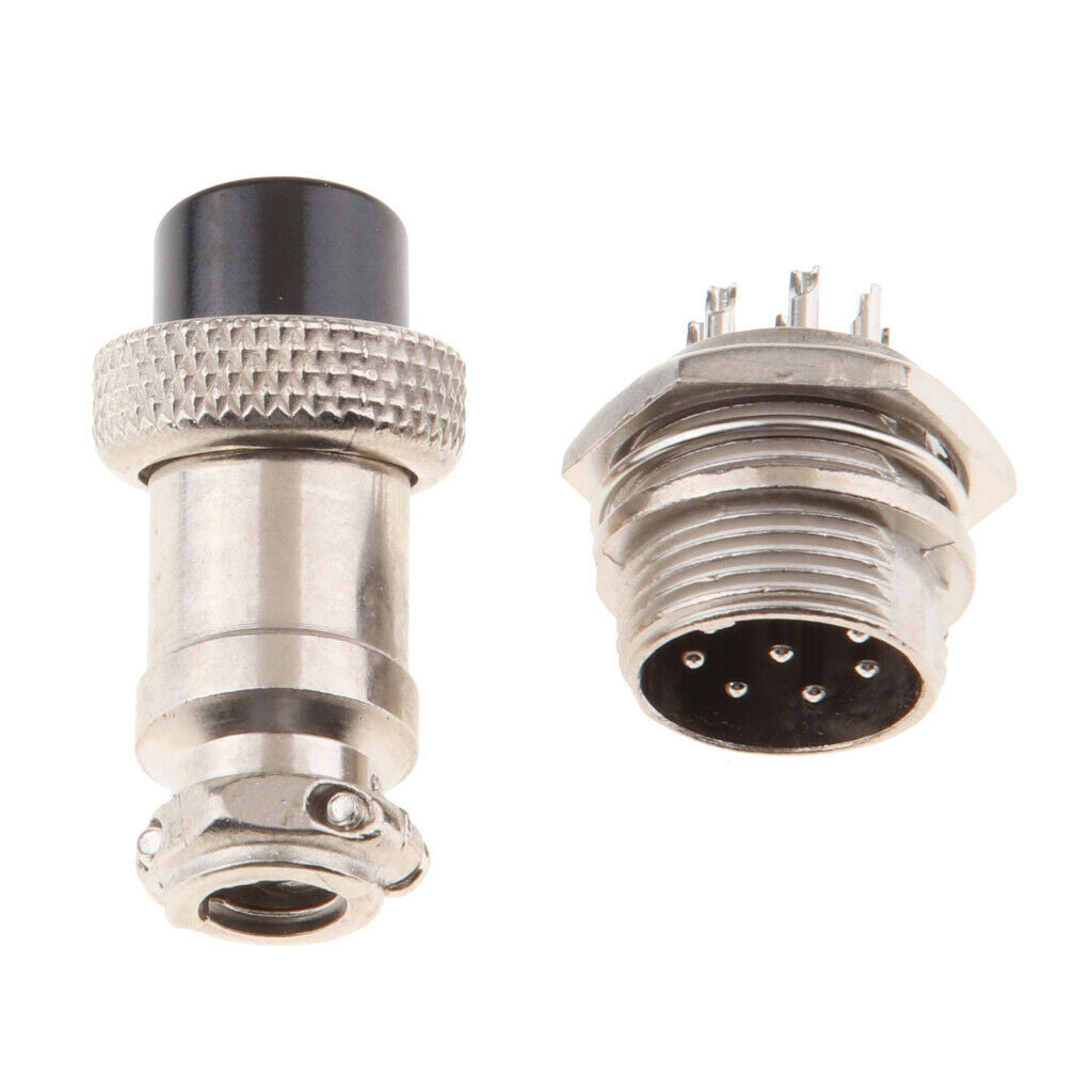 1set GX16 8Pin Male & Female Aviation Socket Plug Wire Panel Connector