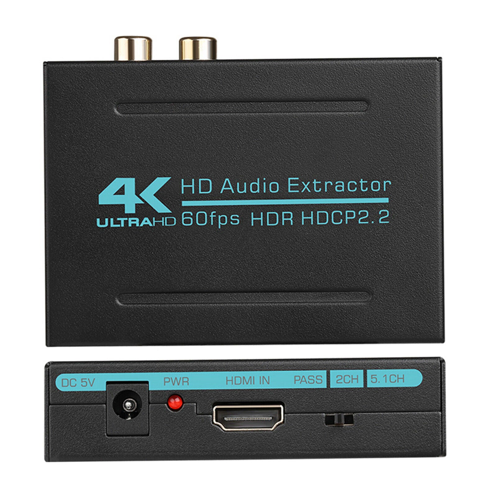 4K HDMI 2.0 Audio Extractor Splitter Converter 3 Audio Mode Wide Compatible