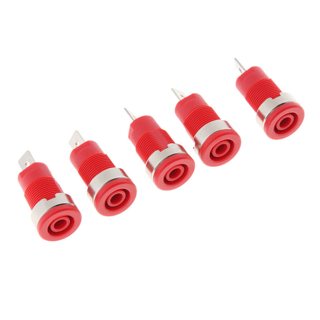 10x Insulated Safety 2 Colors 4mm Banana Female Jack Panel Socket Connector