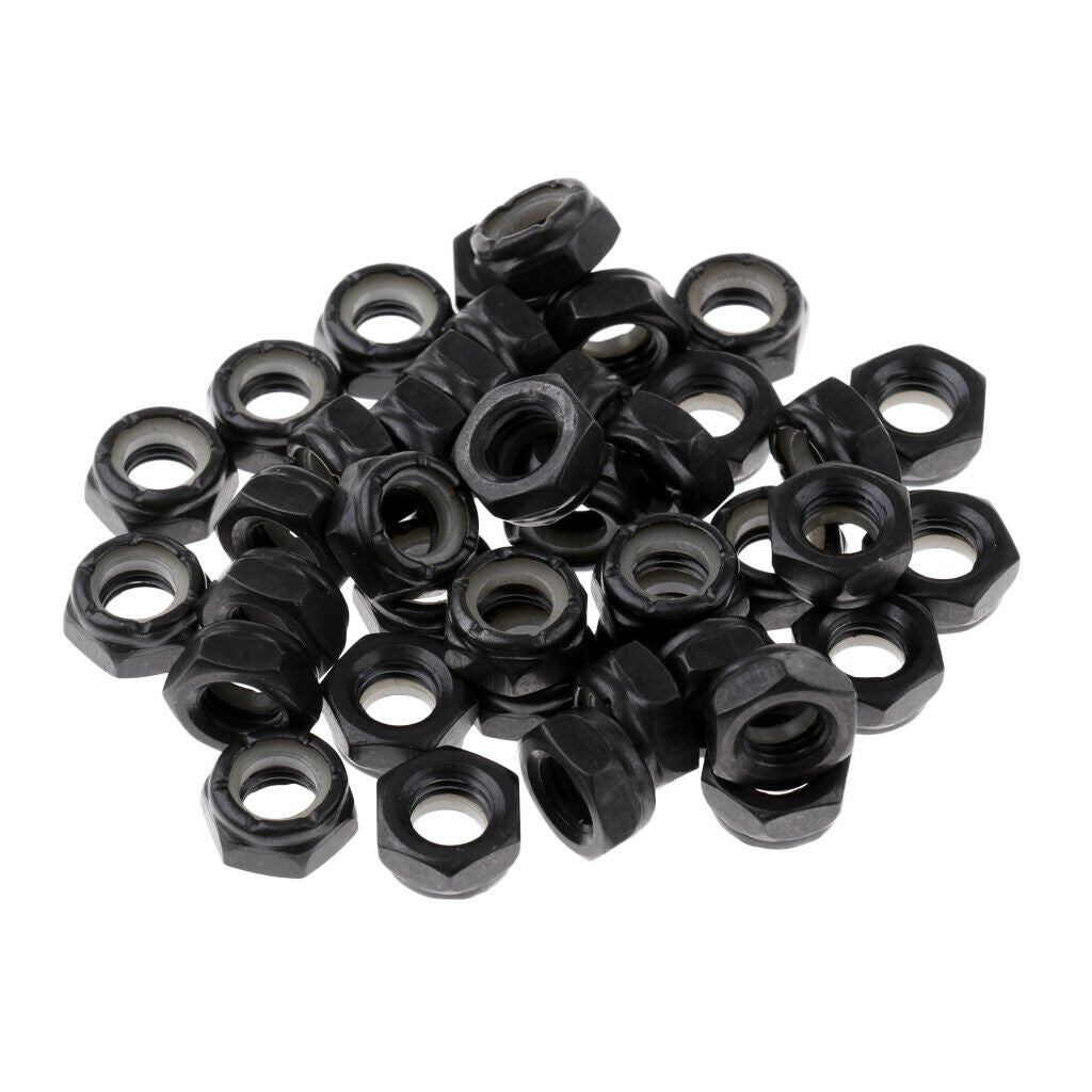 40 Pcs Skateboard Longboard Trucks Wheels Replacement Axle Nuts Hardware