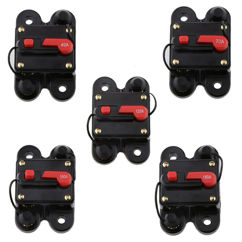 40A Manual Reset Circuit Breaker 12v/24v Car Marine Boat Audio Fuse Holder