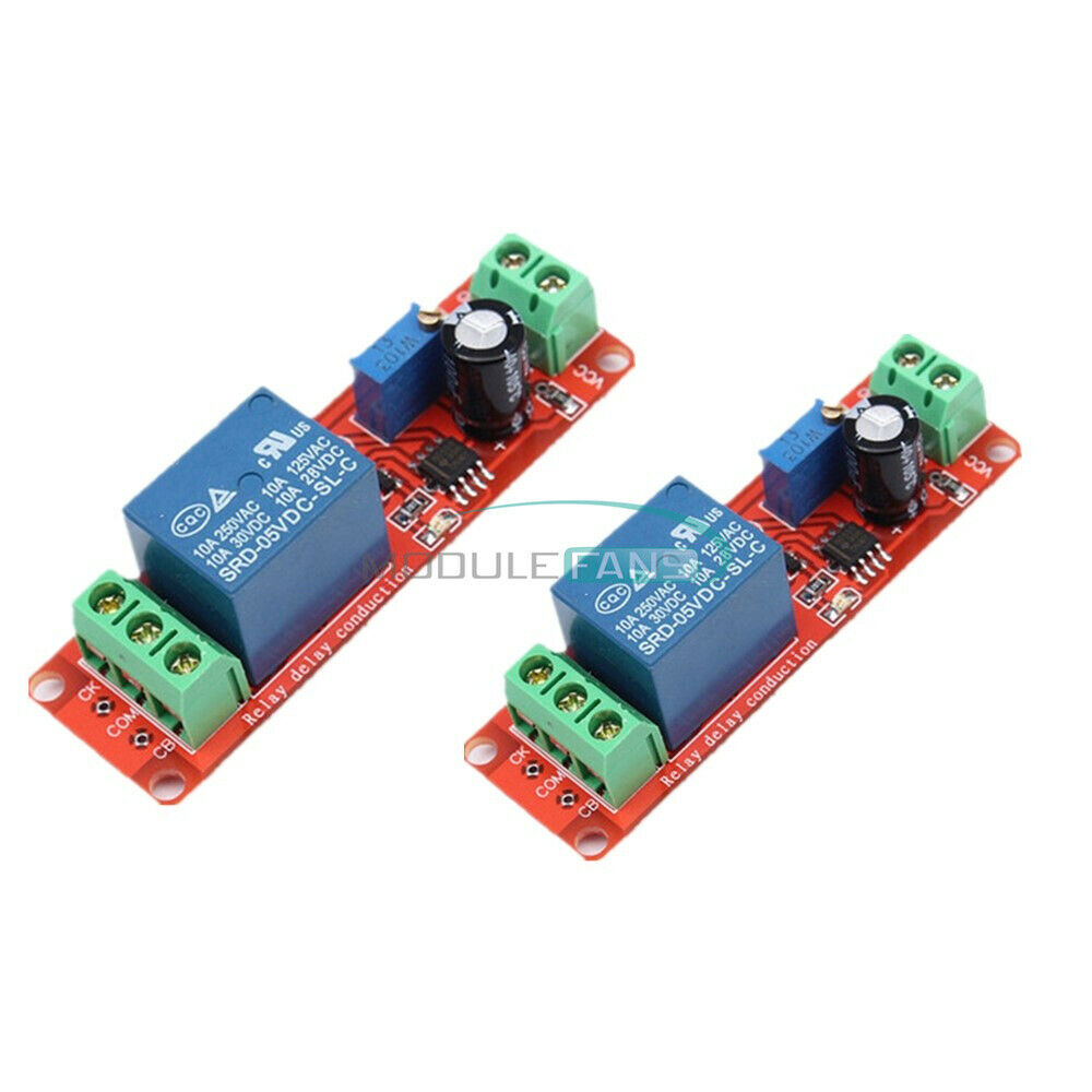 2PCS DC 5V Delay relay shield NE555 Timer Switch Adjustable Module 0~10S