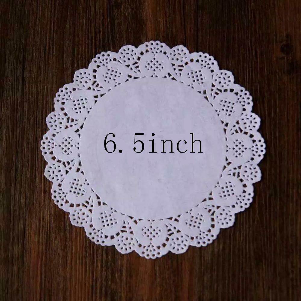 100-pack Disposable Lace Paper Doilies Wedding Birthday Party Tableware 6 1/2 in