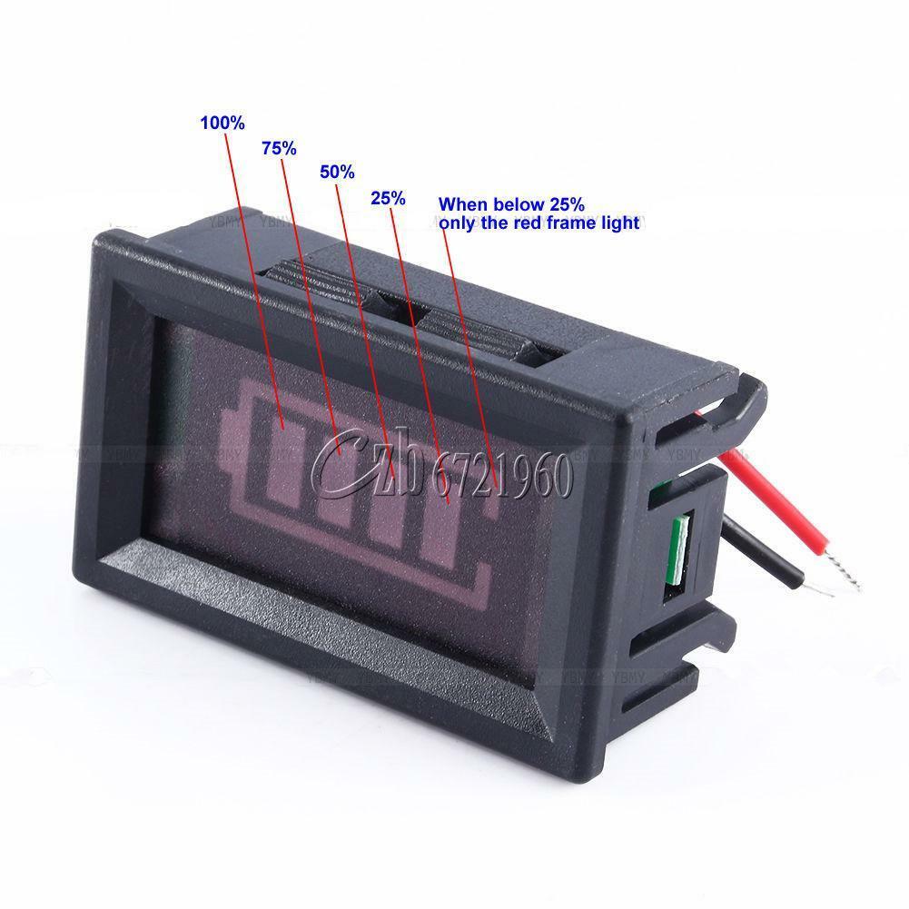 Hot 12V Lead-acid Battery Indicator Capacity Voltage Display LED Tester Meter