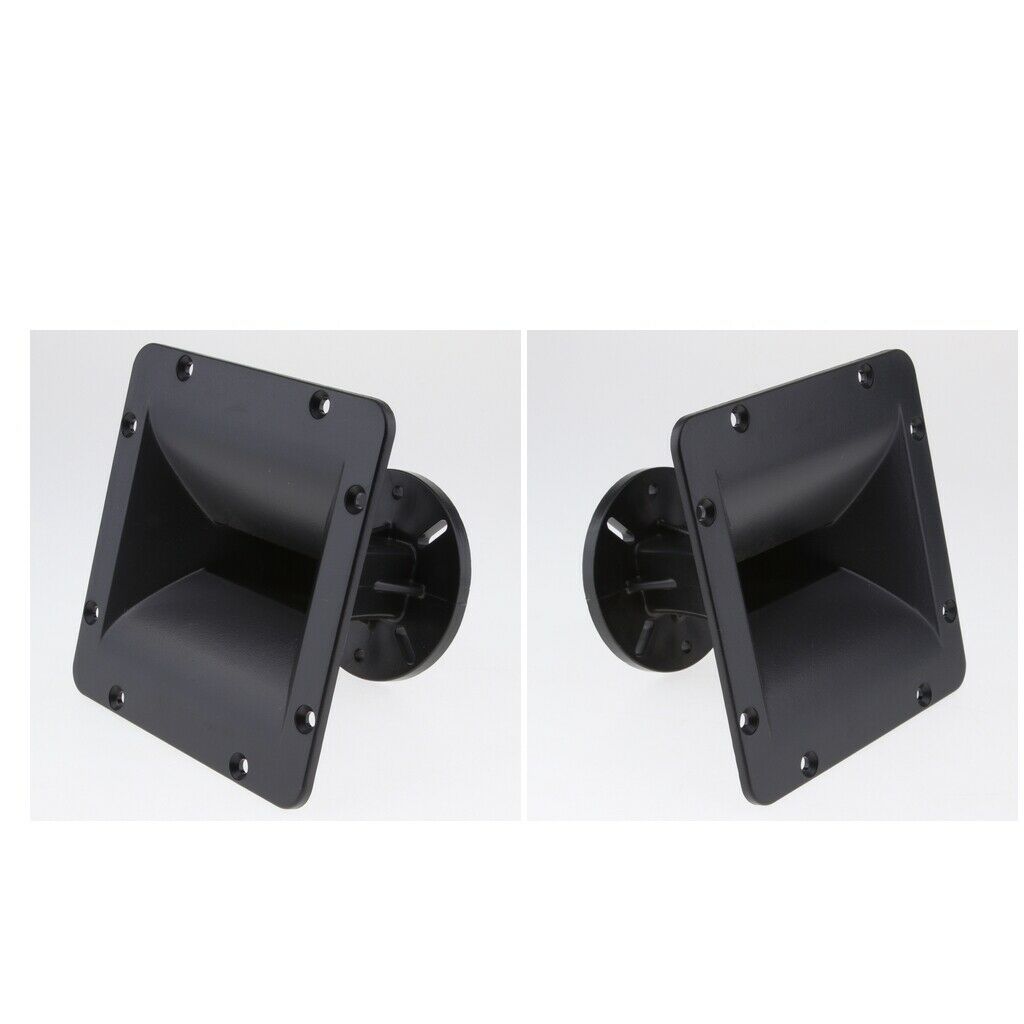 2pcs 6.3x6.3'' 25mm Throat Flat Mouth Speaker Car Home Audio Horn Tweeter
