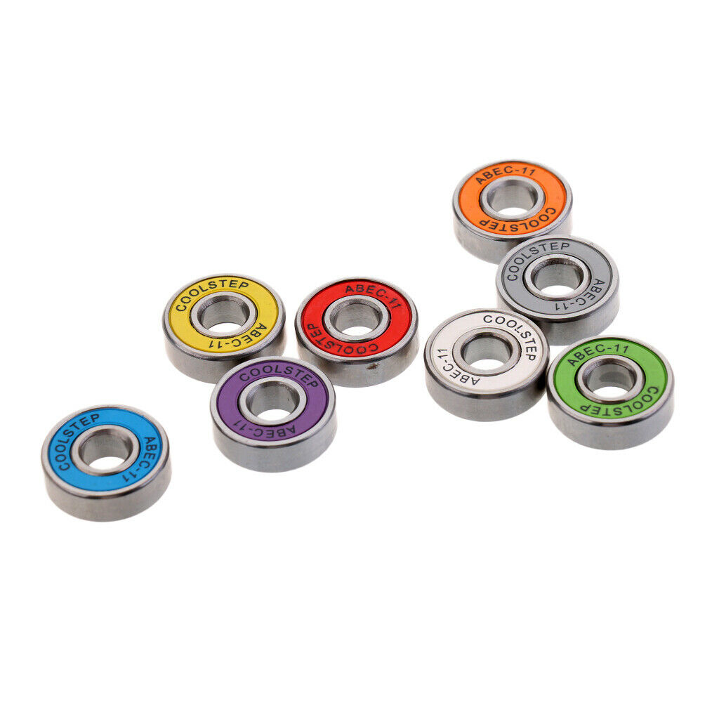 8 Pieces ABEC 11 High Speed Wearproof Skateboard Scooter Inline Bearings