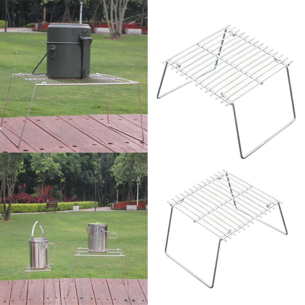 Portable Foldable Stainless Steel &Storage Bag for Outdoor Backpacking BBQ