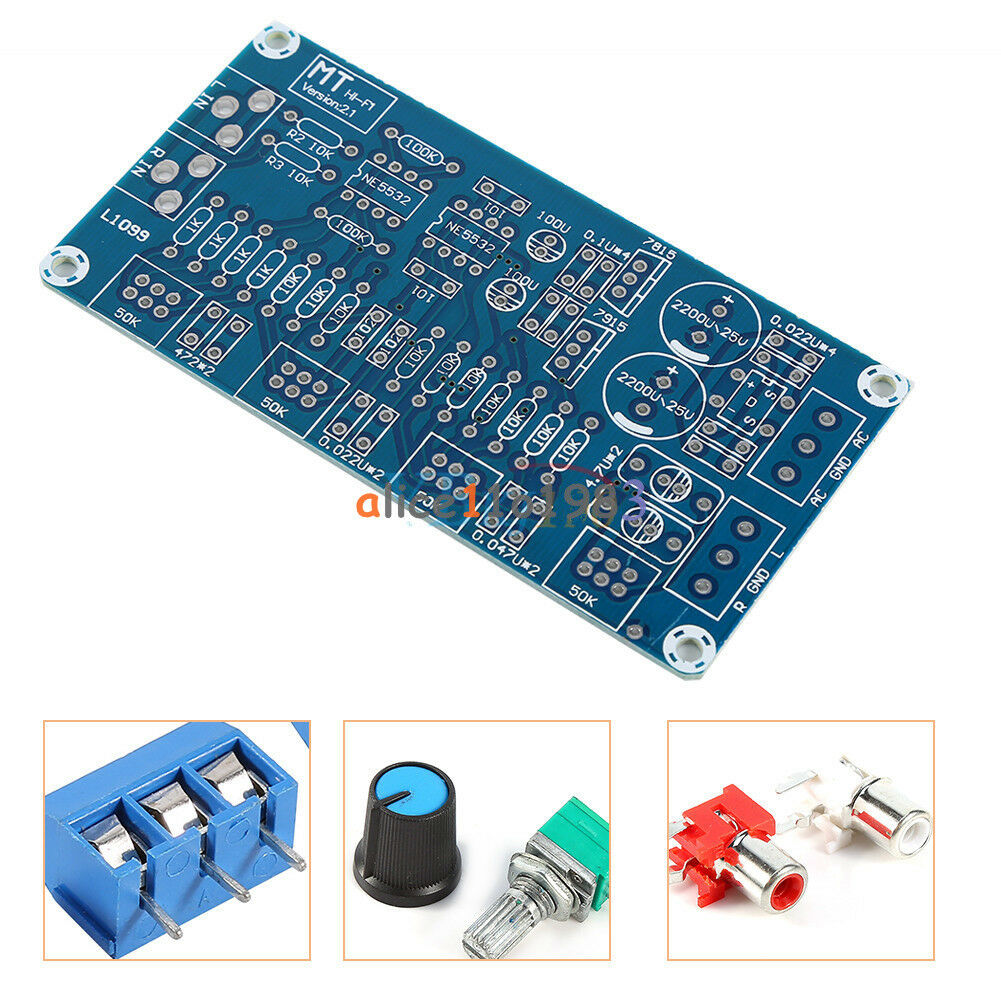 NE5532 HIFI OP-AMP Amplifier Volume Tone EQ Control Board Preamplifier DIY Kits