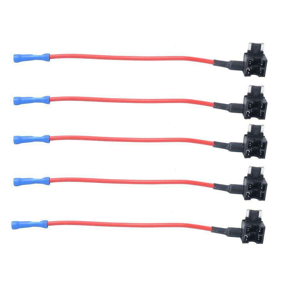 5 Pack Mini Size Car Add-a-circuit Fuse Tap Adapter with 15A Micro Fuse @
