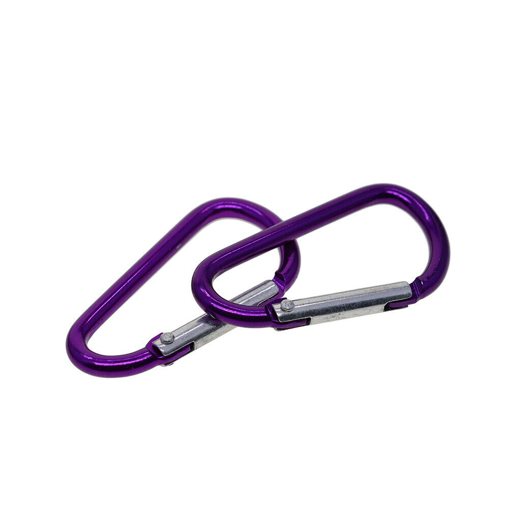 20Pcs Small Carabiner D Climbing Snap Hook Camping Key Chain Lot