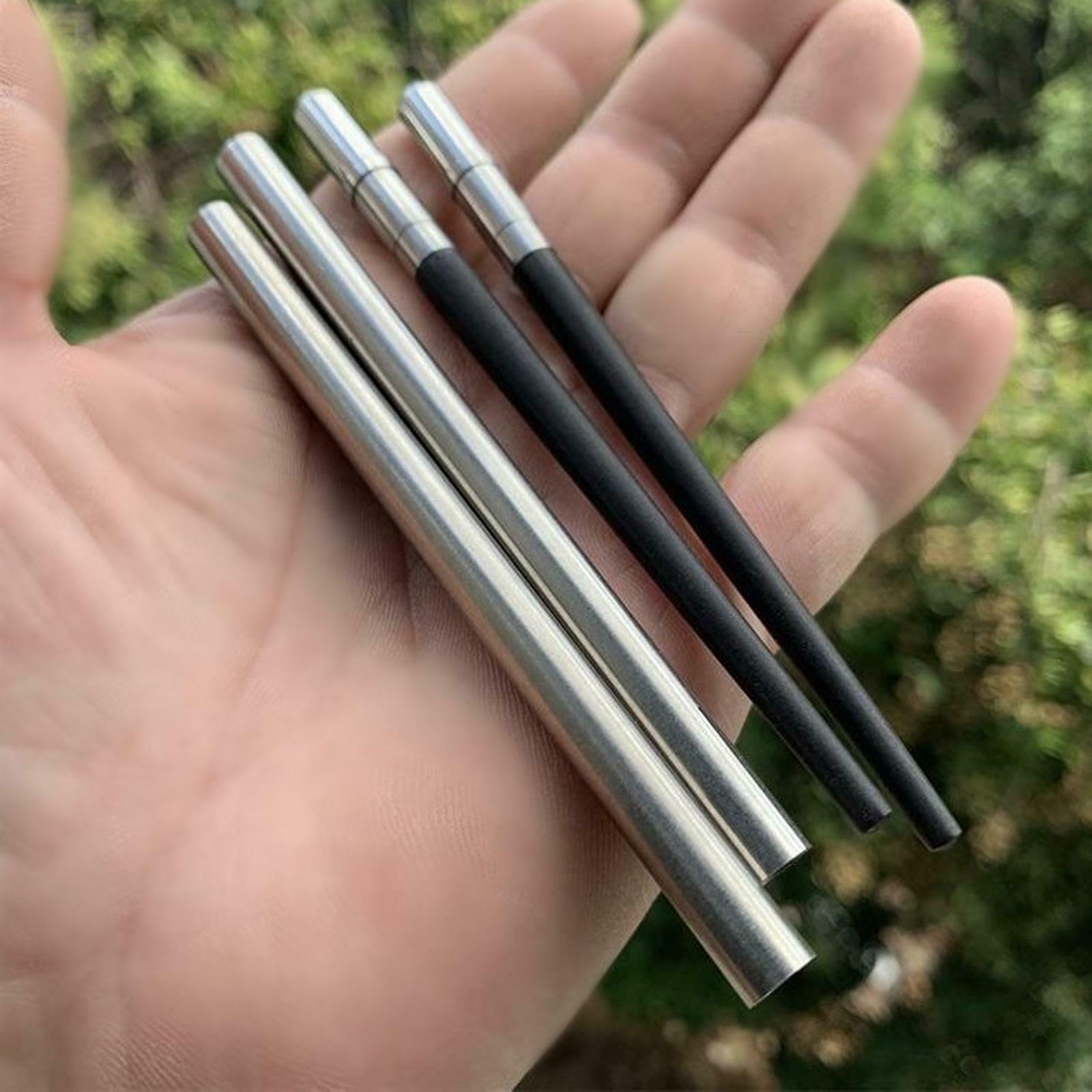 1 Pair Stainless Steel & Ebony Chopsticks, Ultra Lightweight, Super Strong