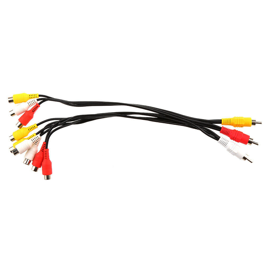 30CM AV Cable To Red White Yellow RCA Phono Audio R-&-L Video TV AV Lead