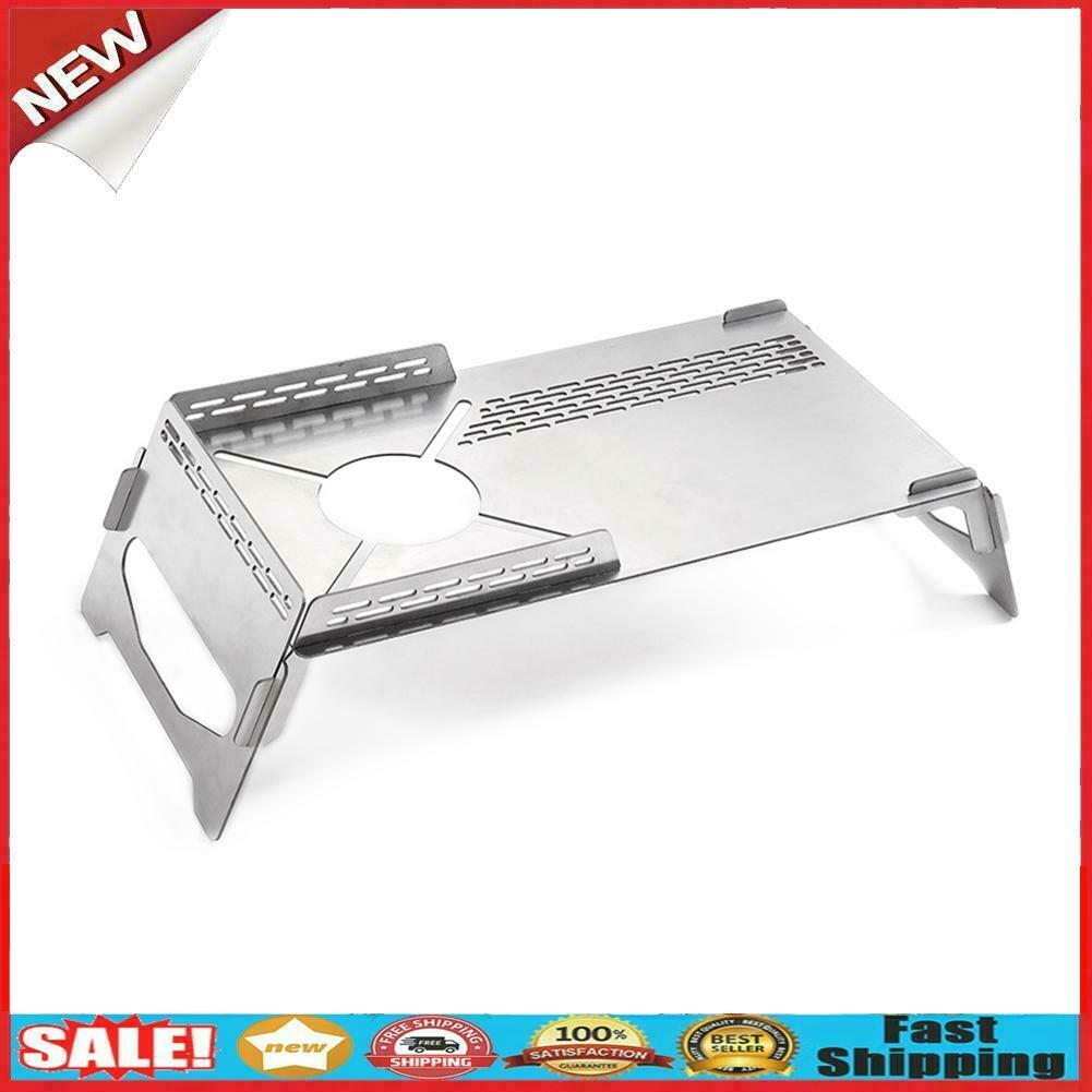 Folding Table Desk Portable BBQ Camping Picnic Table Heat Insulation Gas Stove @