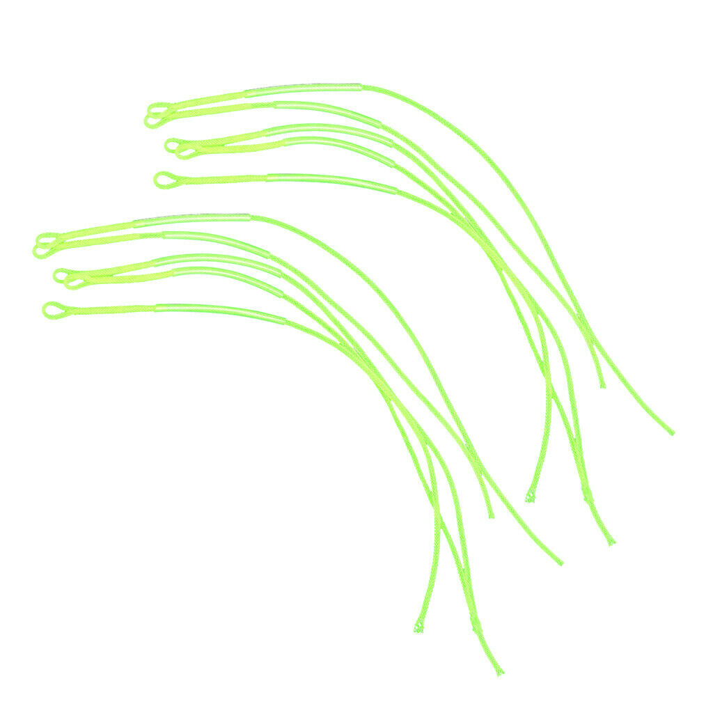 10Pcs Braided Fly Fishing Line Leader Loop Connectors Yellow Capacity 50 lb