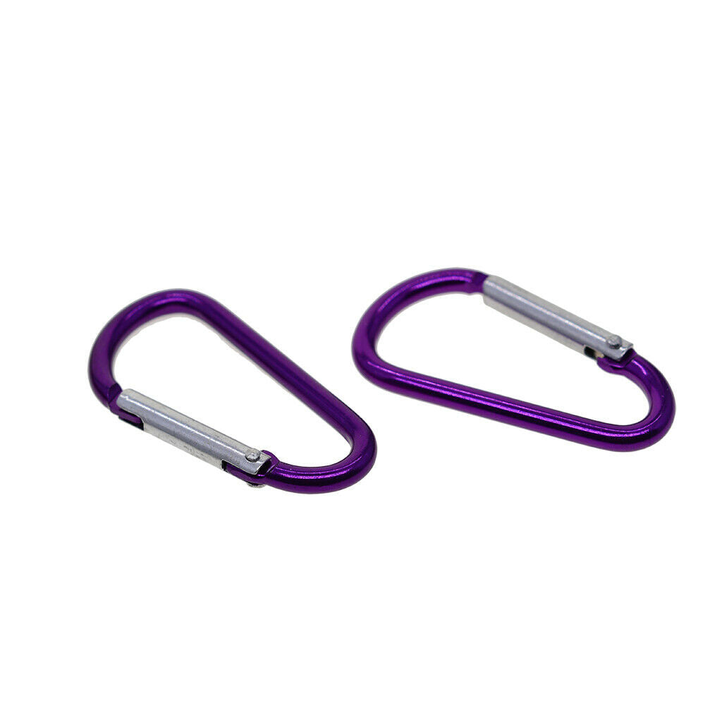 20Pcs Small Carabiner D Climbing Snap Hook Camping Key Chain Lot