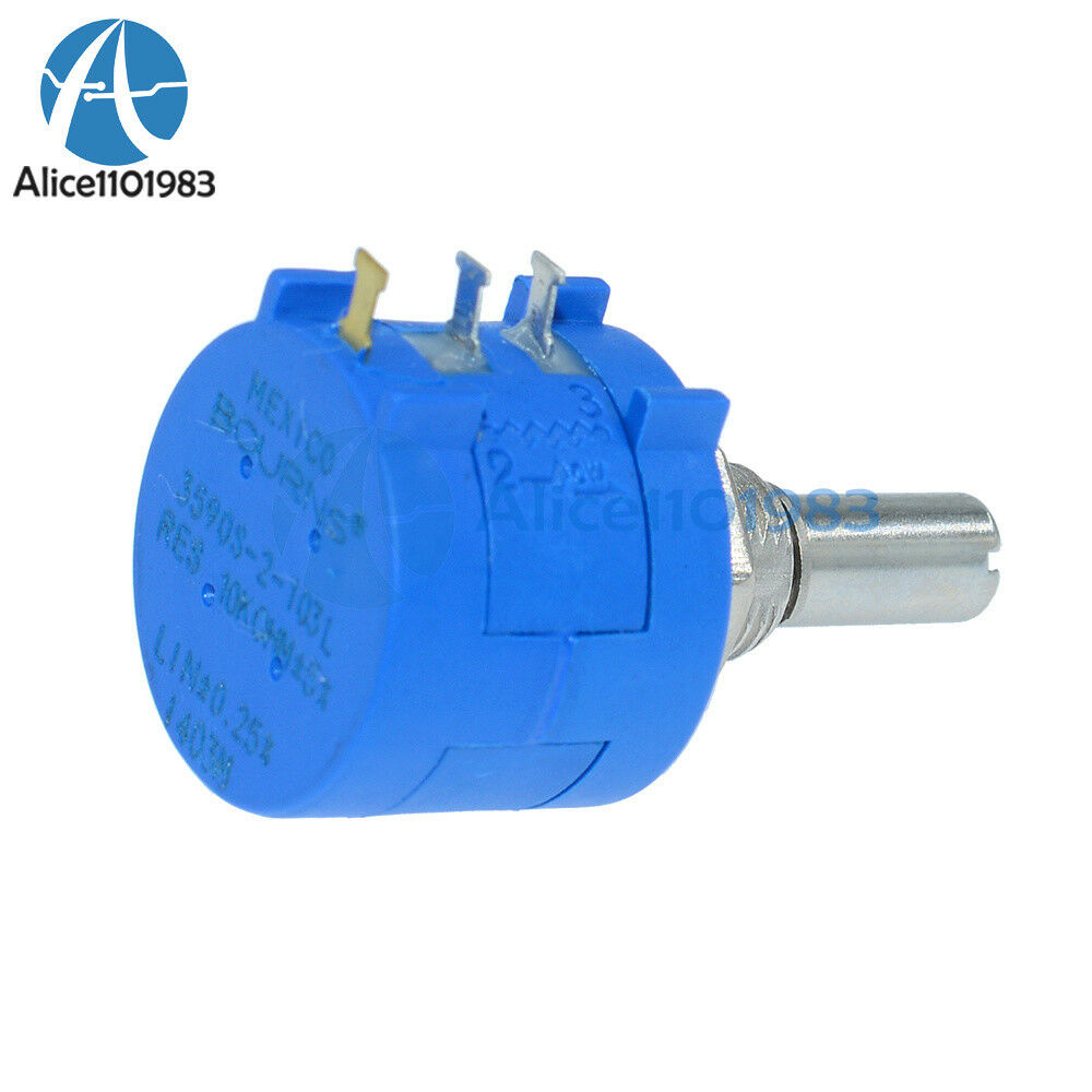 5PCS 10K Ohm 3590S-2-103L Rotary Wirewound Precision Potentiometer Pot 10 Turns