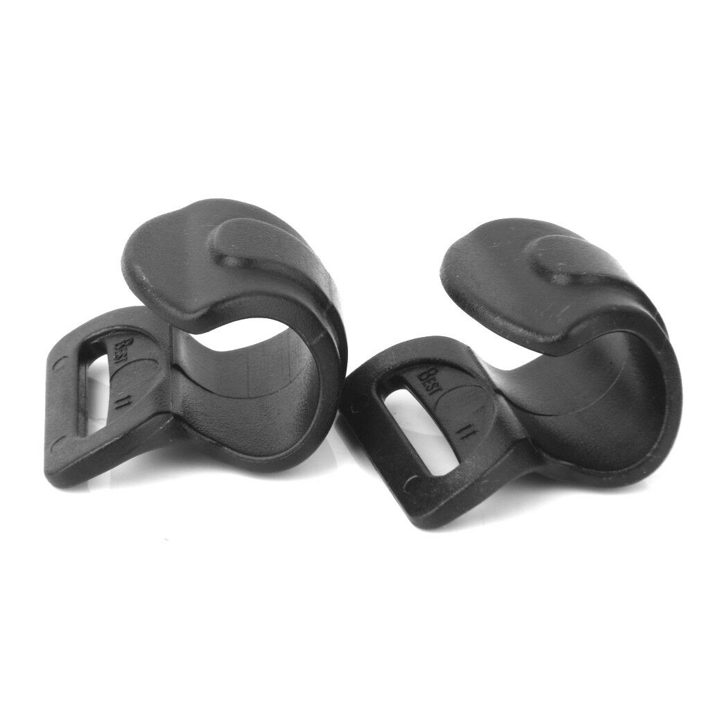 Black Universal Awning Tarp C Clips for 10mm - 13mm Tent Poles (Pack of 10)