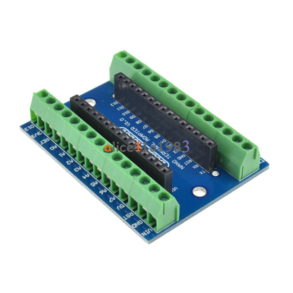 Arduino USB Nano V3.0 ATmega328P 5V 16M board+Terminal Adapter Module