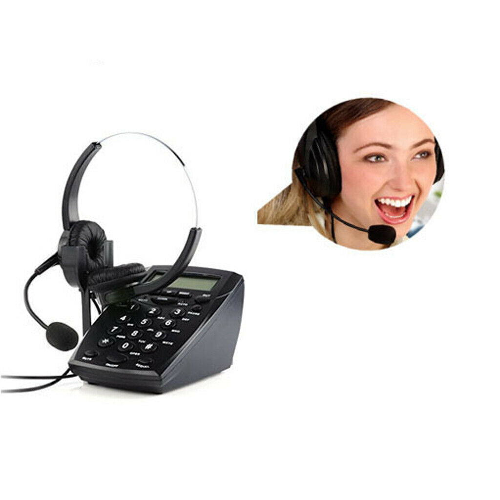 HT500 Office Headset Corded Telephone Phone for Call Center With Dial Pad