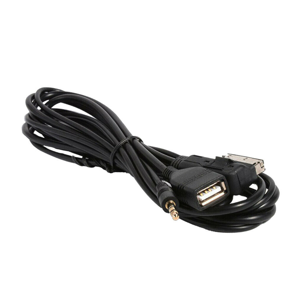 Car Media AMI MDI to Stereo 3.5mm Audio USB Female AUX Cable for Audi VW