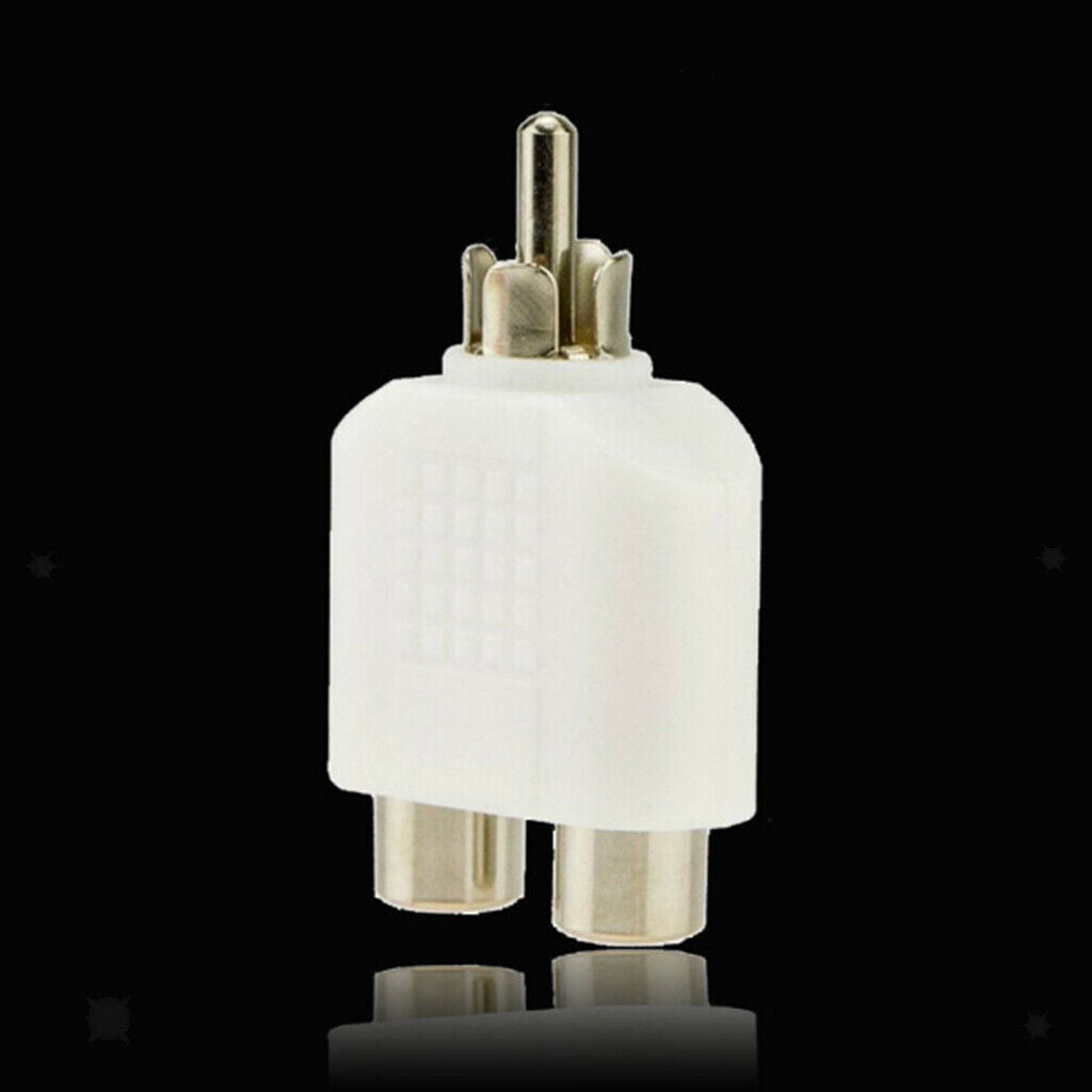 Cinch Y Splitter AV Audio Video Male Converter Male to 2