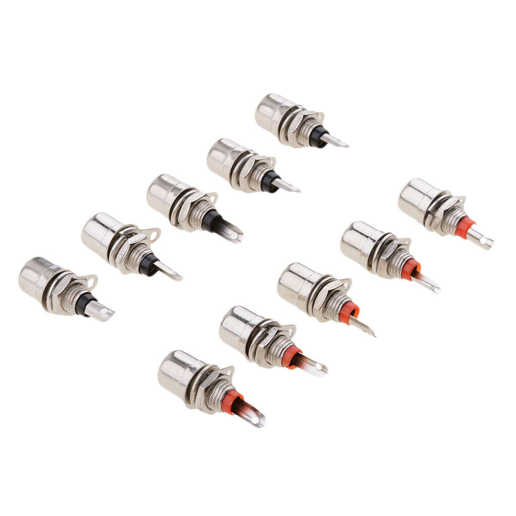 10x RCA Panel Female Audio Socket Amplifier Plug   Set Adapter Connector