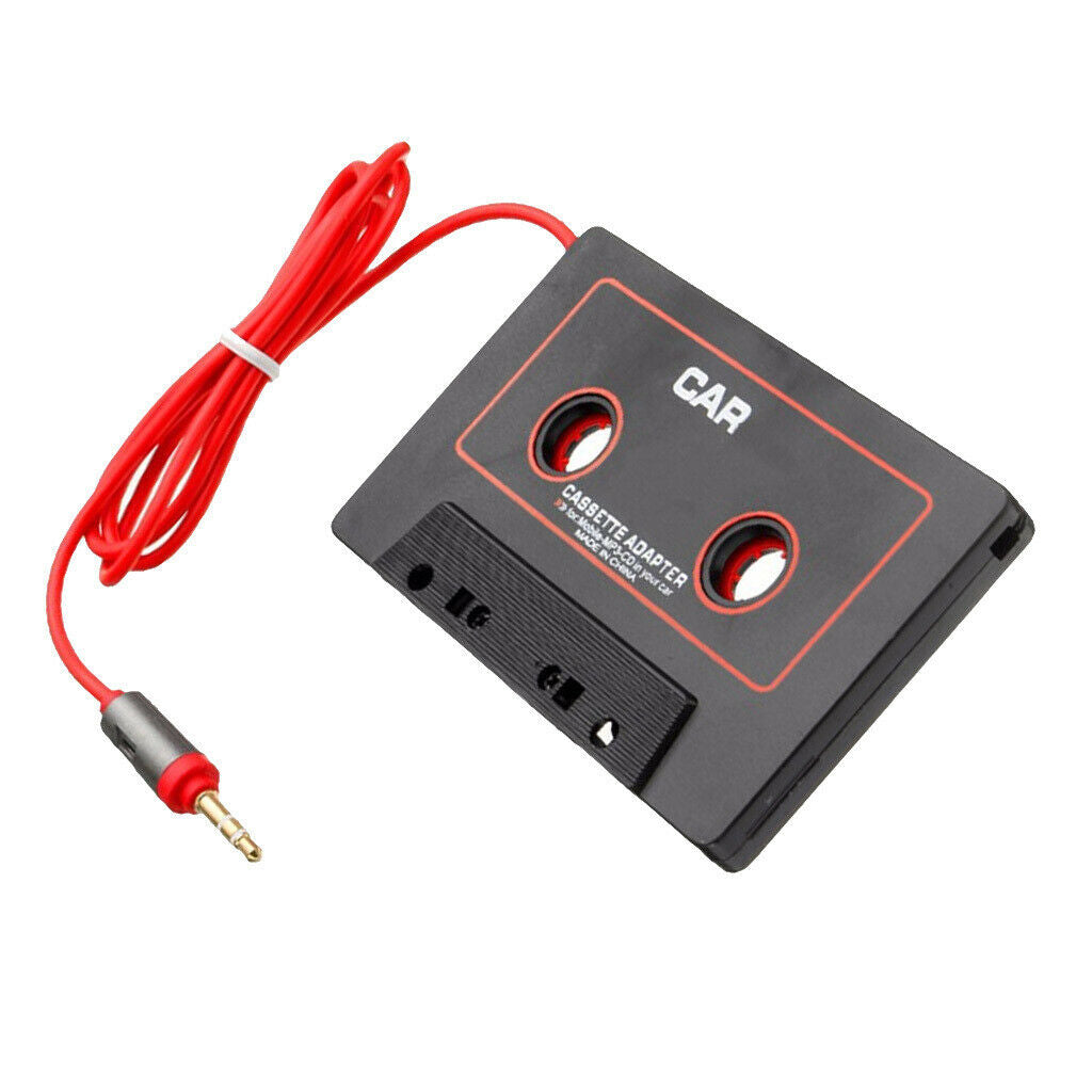 Car Cassette Tape Adapter Audio Converter 3.5mm Stereo Plug Black for