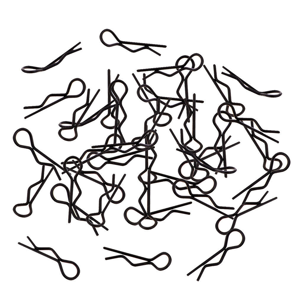 50Pcs Metal Body Clips R Pin Shell for HPI HSP 1/10 1/12 1/16 RC Car