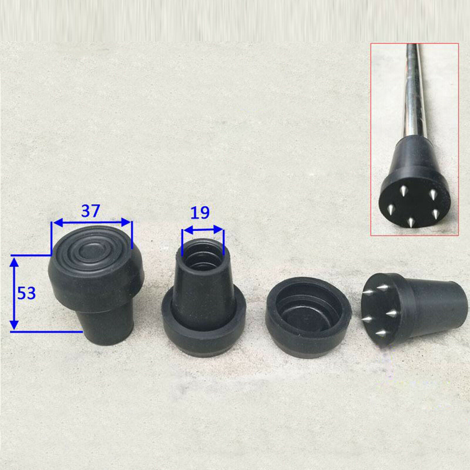 Metal Foot Pads 4-Prong Hiking Crutches Assesories for Trekking Pole Winter